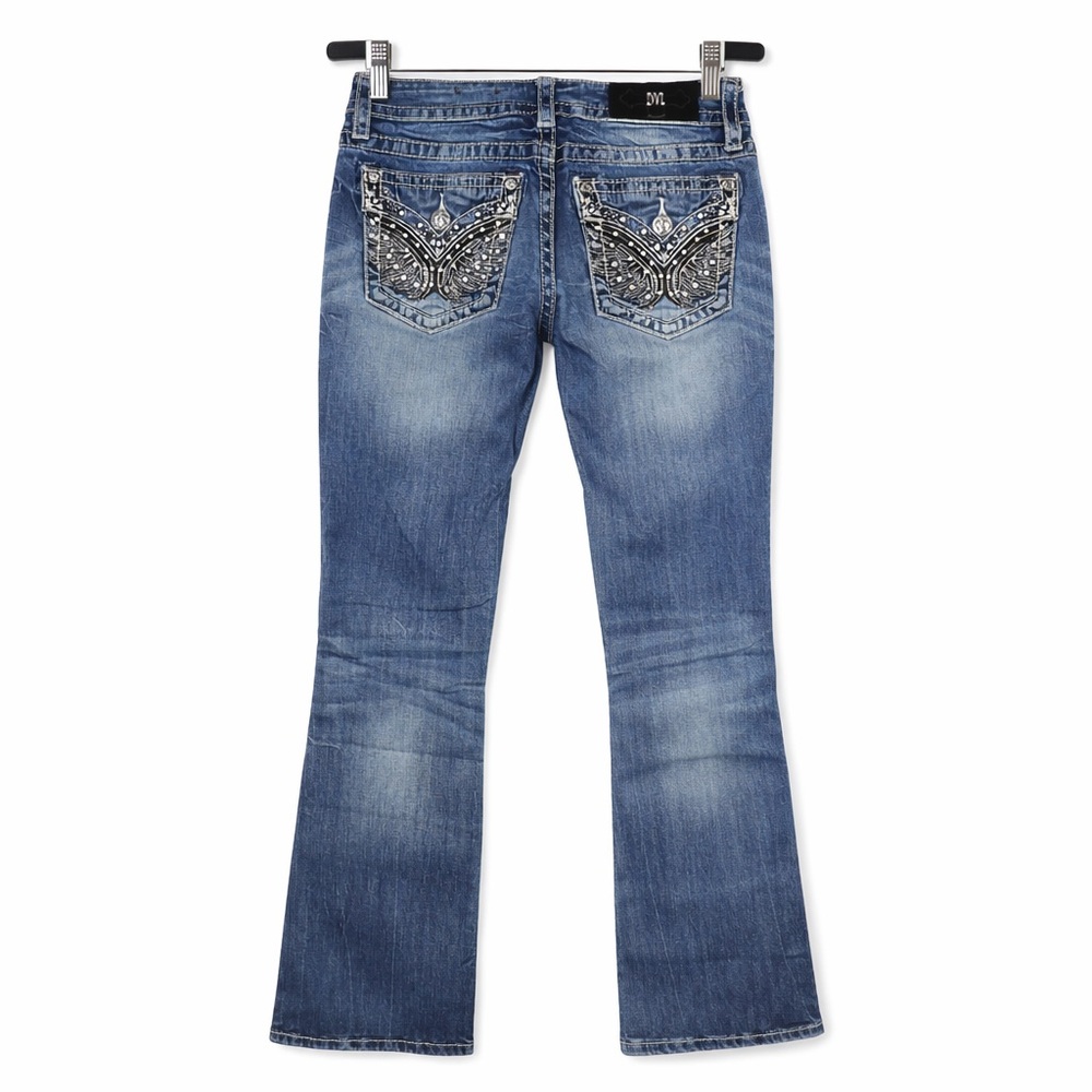 Miss Me 🪽Denim Flare🪽 Jeans with Intricate y2k vintage Pocket Design